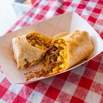 Mac Wrap with Pulled Pork ($6)<br/>